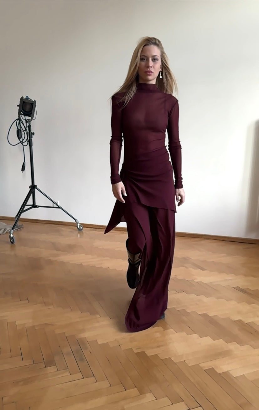 Clymene marsala dress